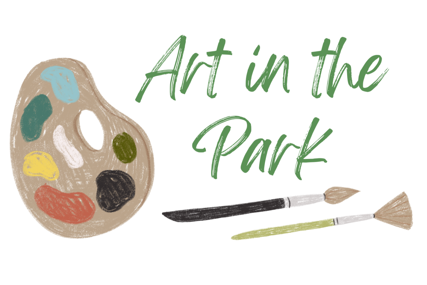 Image of paint palette & paint brushes