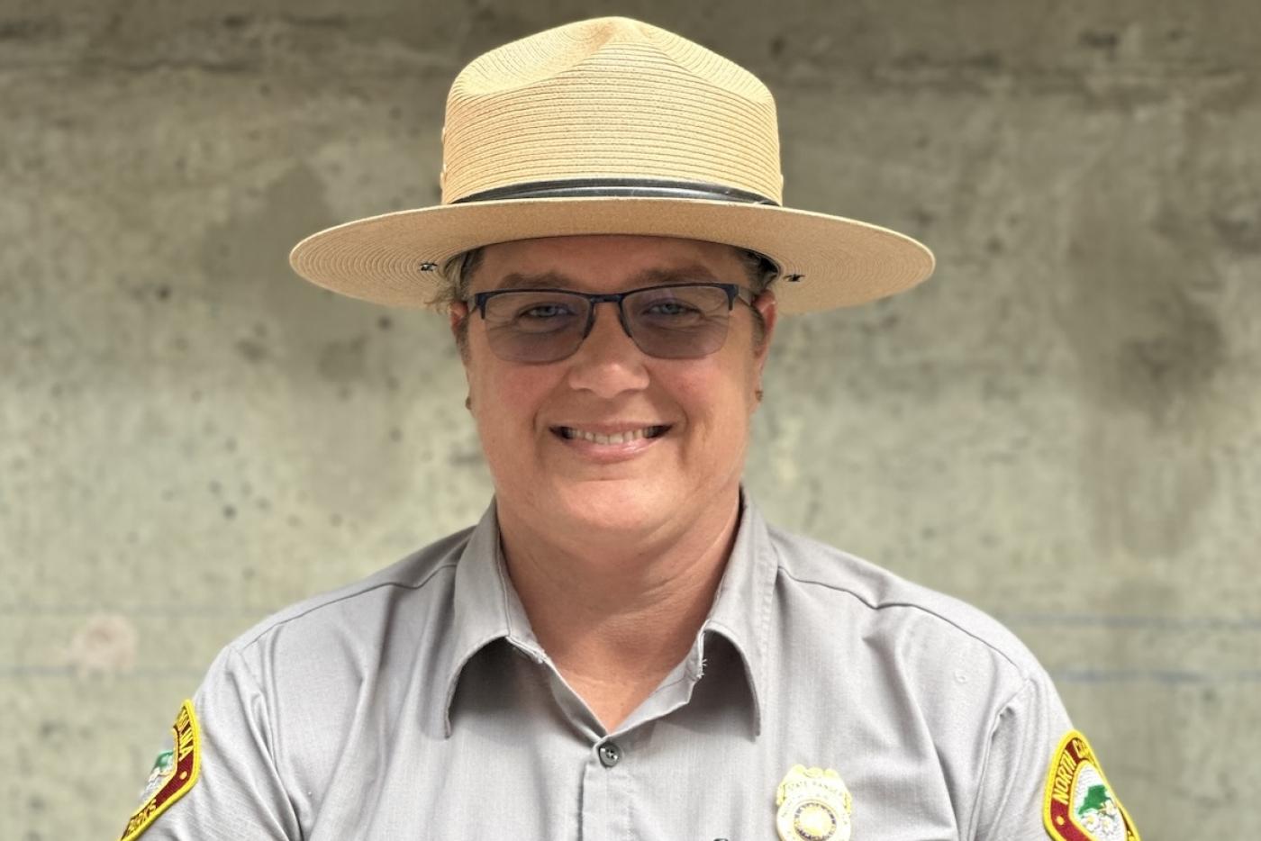 superintendent kecia perkinson, female with ranger uniform on
