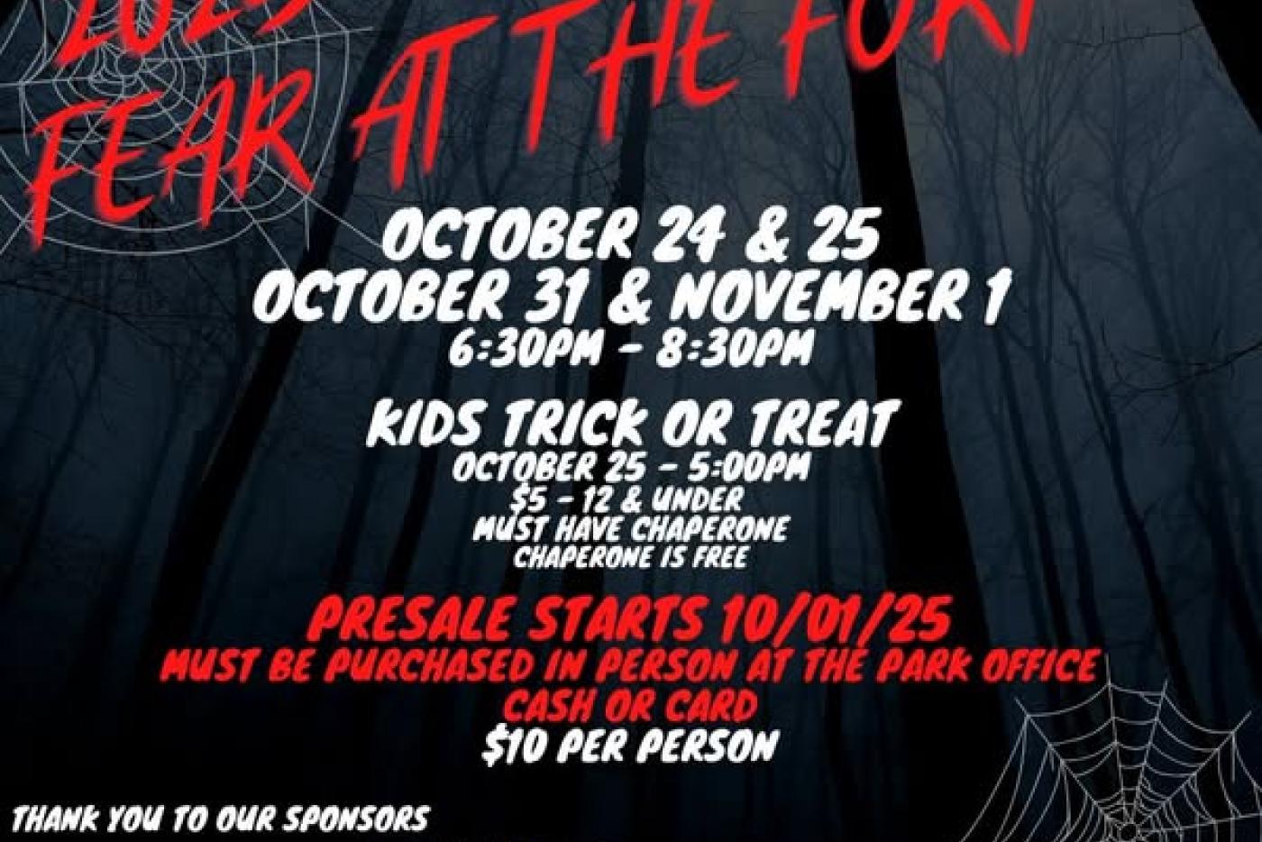 Ft. Macon Fear at the Fort Banner