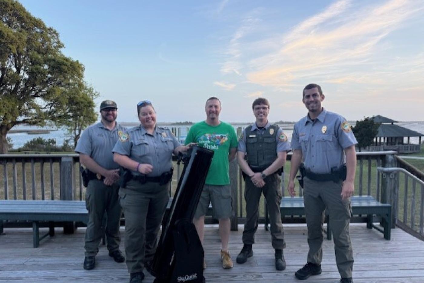 Rangers and staff posing for a photo.