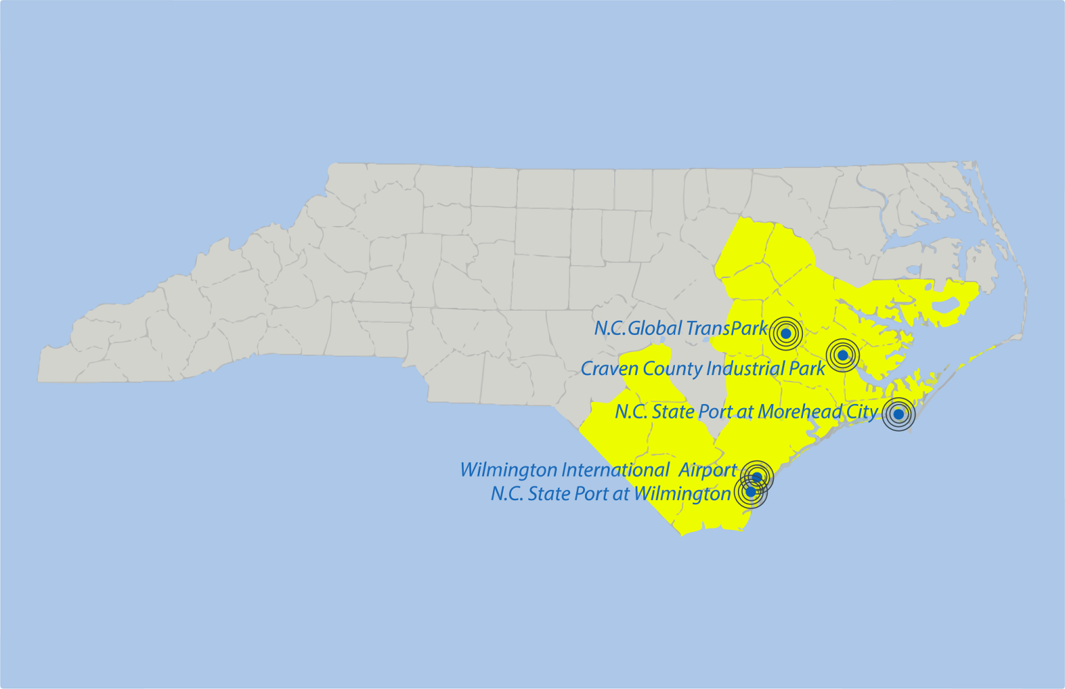 Foreign Trade Zone map locations