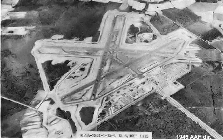 Global TransPark airfield aerial view in 1945