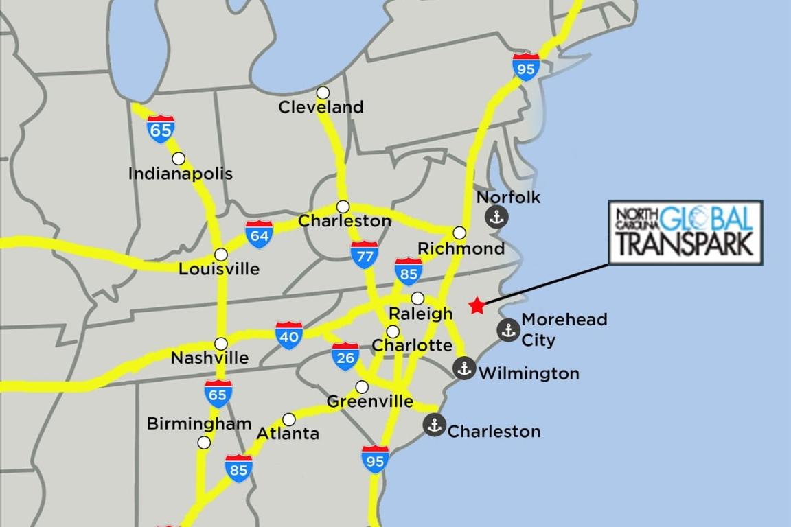 Eastern Seaboard map of US