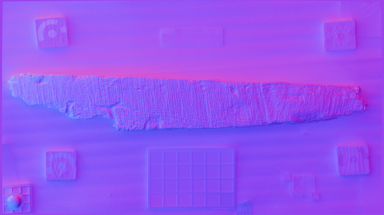 Processed RTI reveals saw marks on timber
