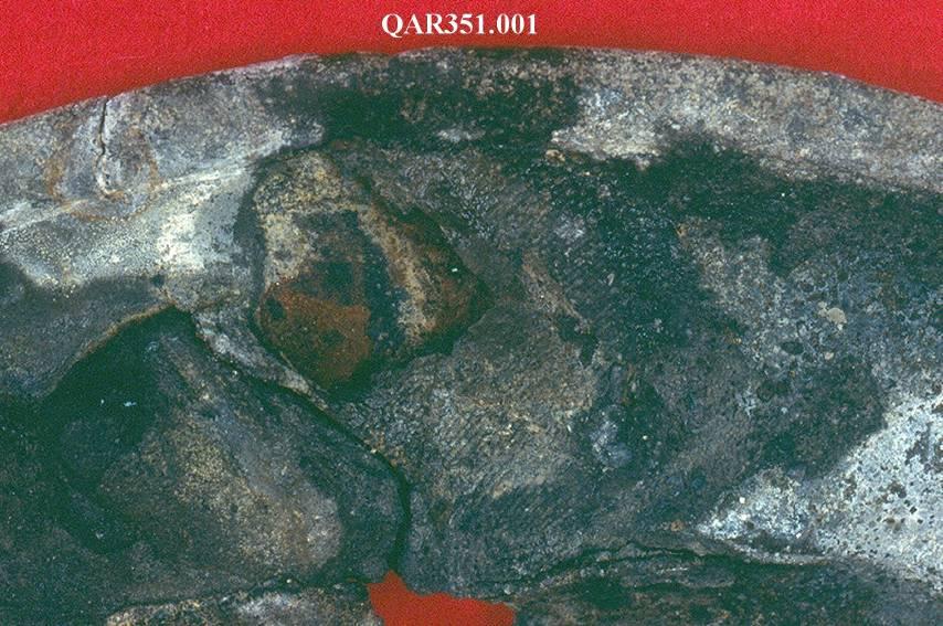 Pewter Plate Fragment QAR351.001 with Textile Impression