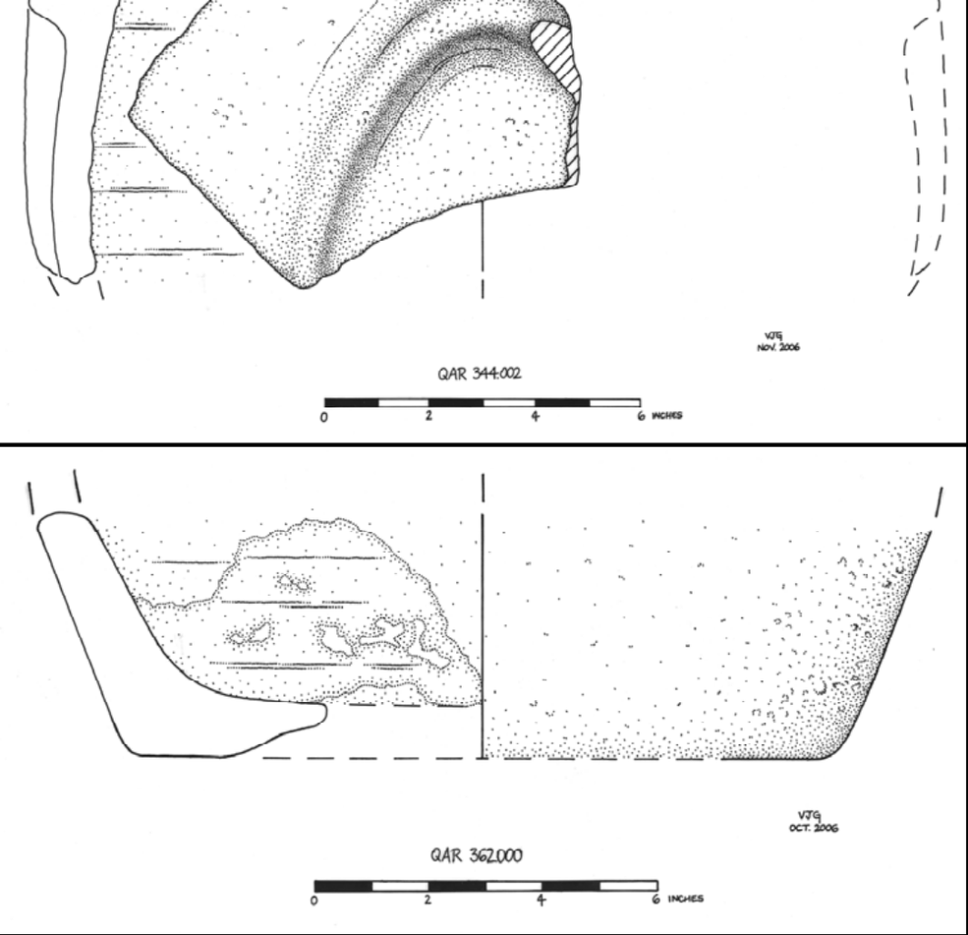 Line drawing of sherd QAR 362.000