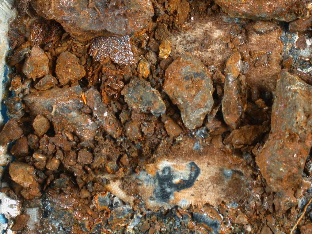 Modern Textiles in Simulated Concretion Environment