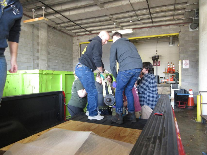 Cannon 22 being moved to the QAR Lab