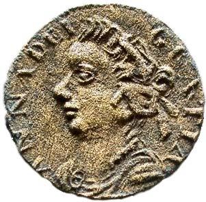 Queen Anne coin weight for 1 guinea gold coin