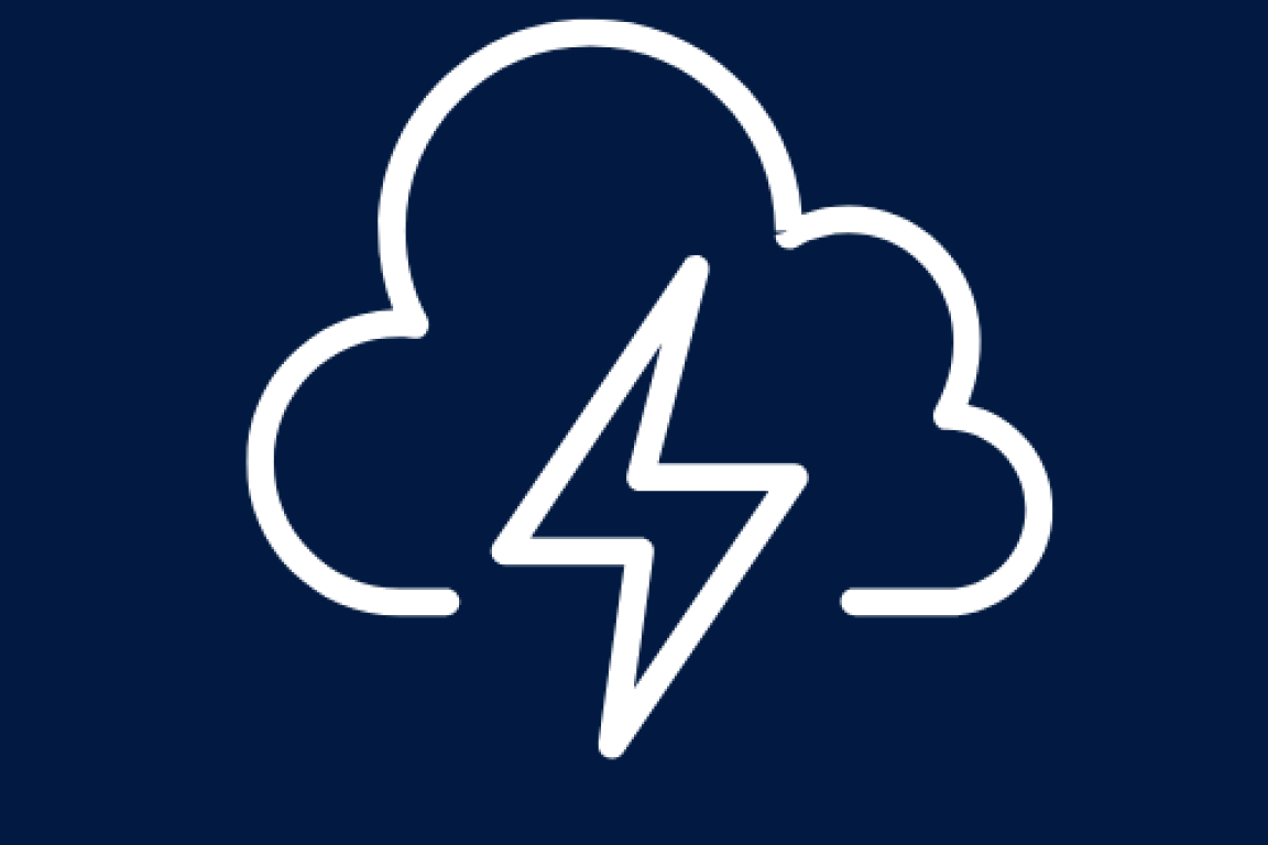 cloud with lightening bolt