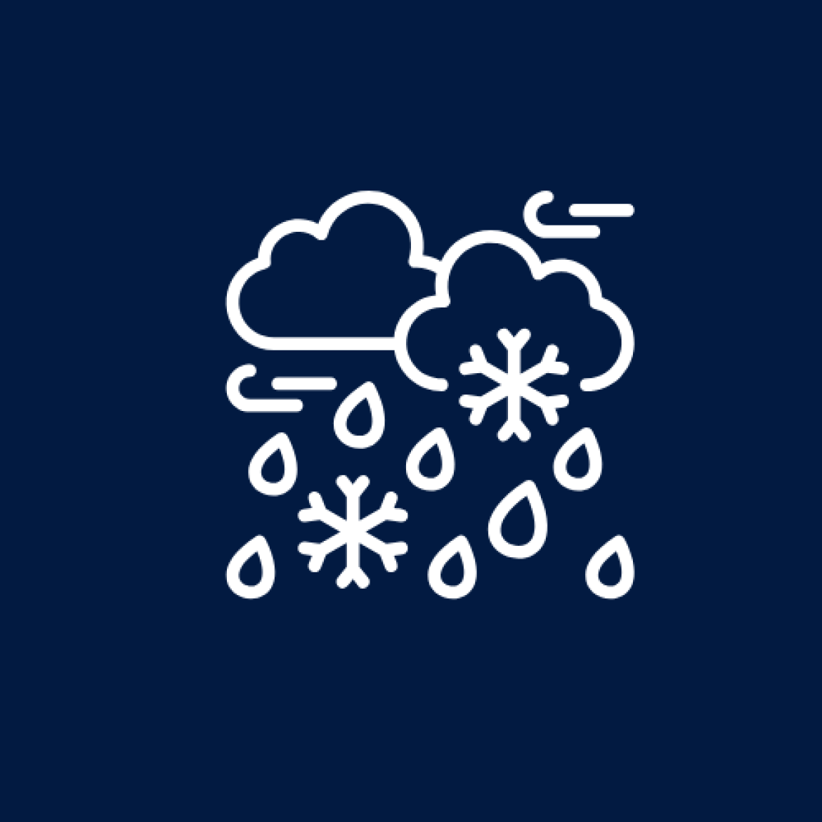 Clouds with rain and snow