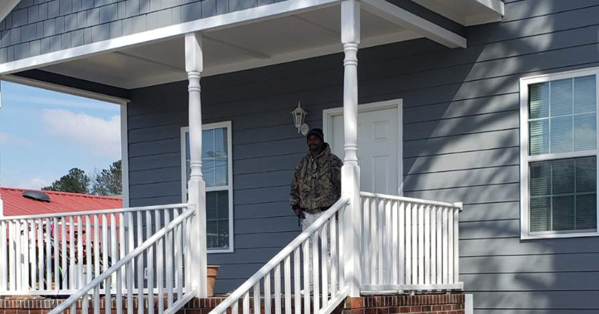 Gregory Bradley on his front porch