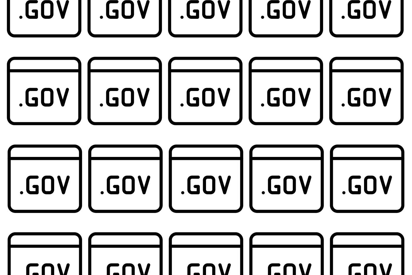 repeating icon image of a website with .gov