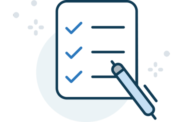 Form with pen icon.