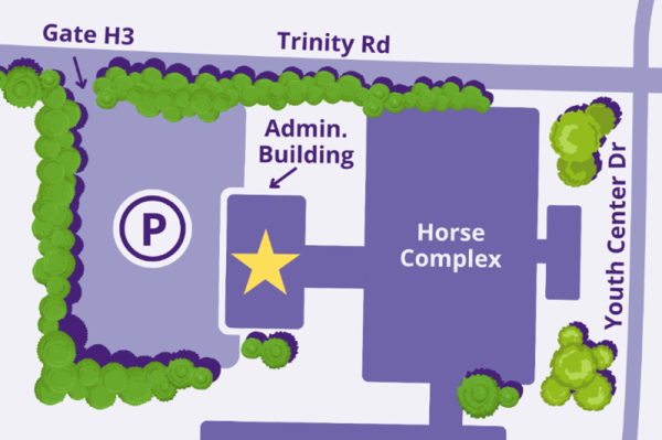 Map image showing the location of the building used for candidate filing with the NCSBE