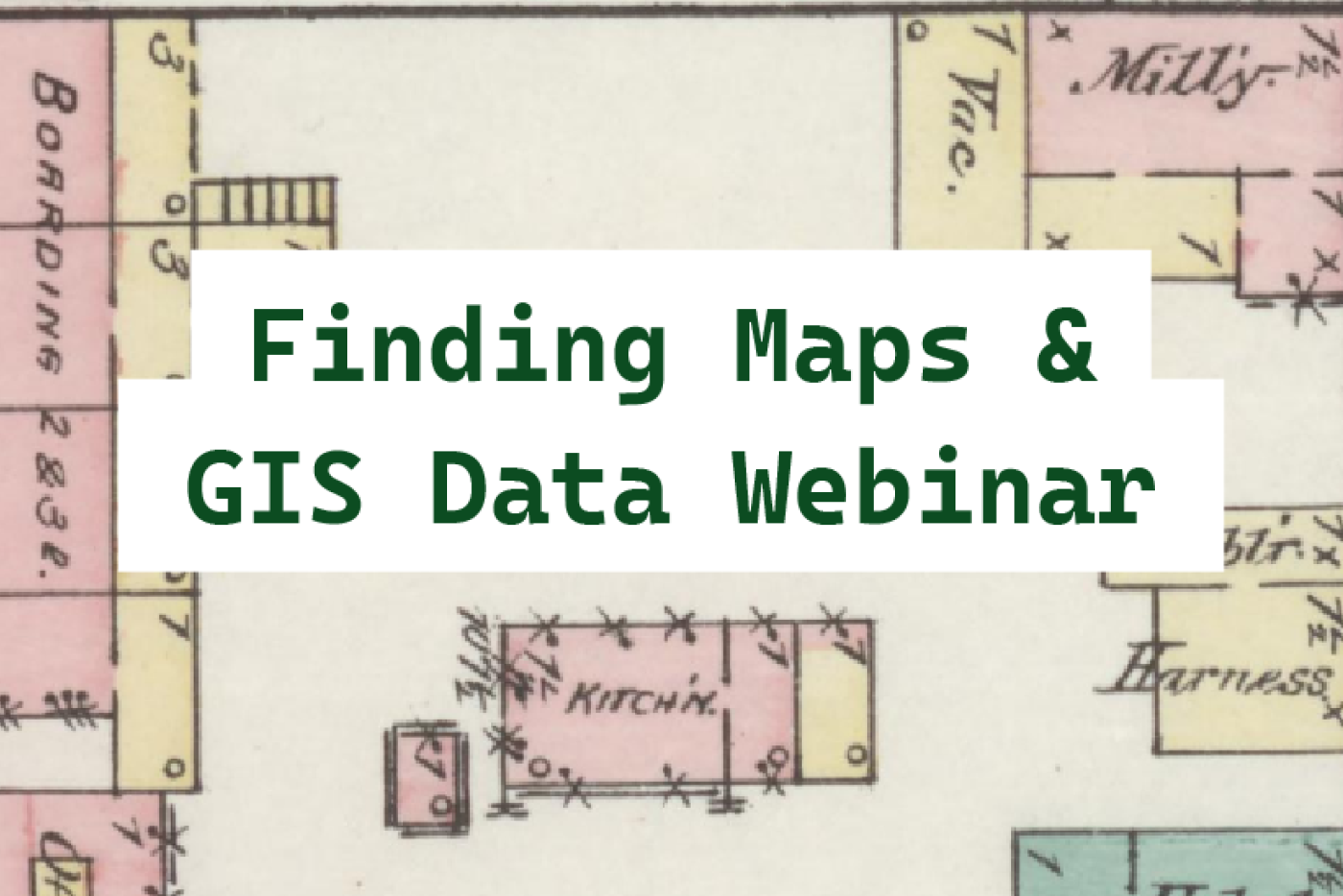Finding Maps and GIS Data Webinar Event Image