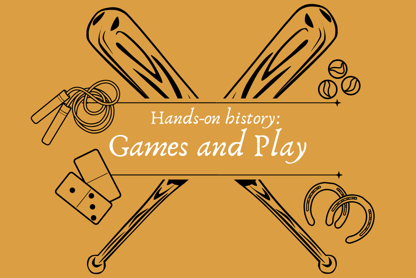 Historic games icons, including horseshoes and marbles