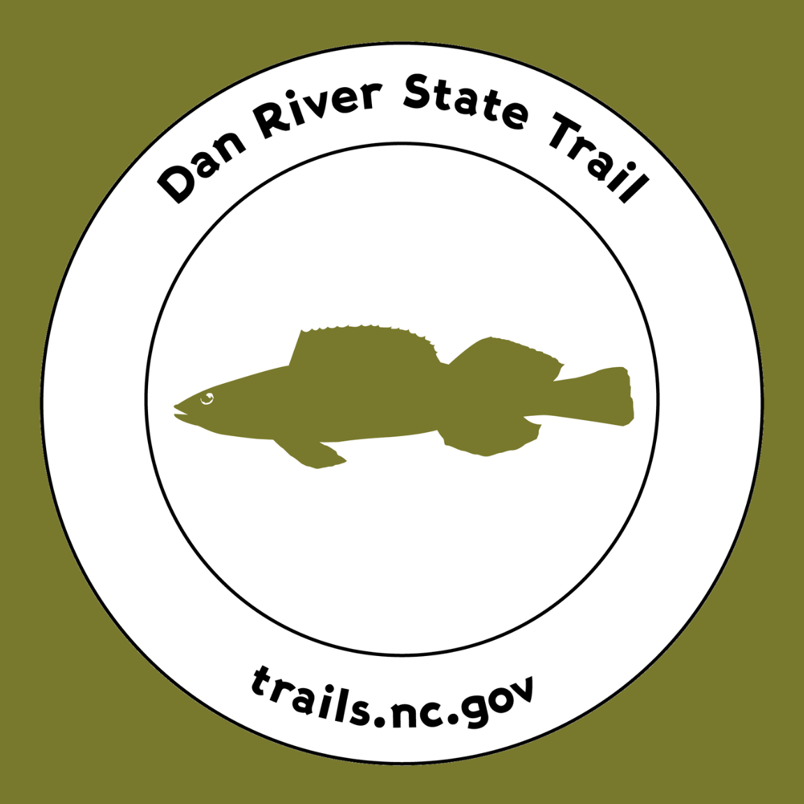 Dan River State Trail blaze with trout