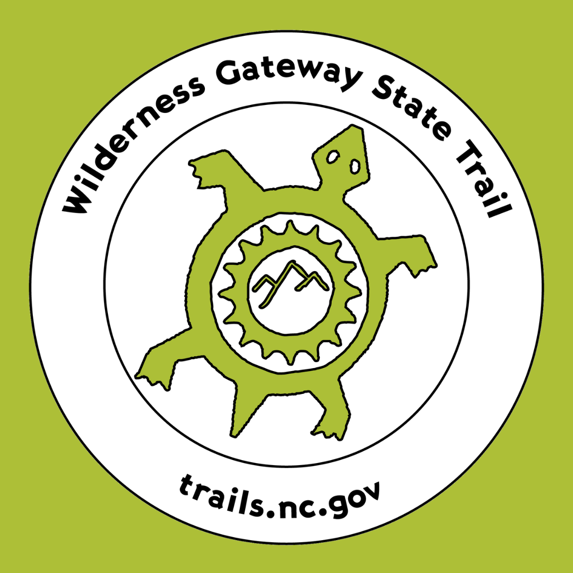 Wilderness Gateway State Trail blaze with a sea turtle 