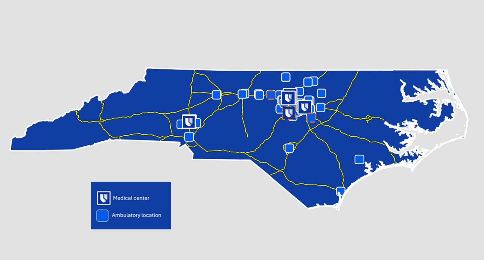 Duke Health Care Coverage Map