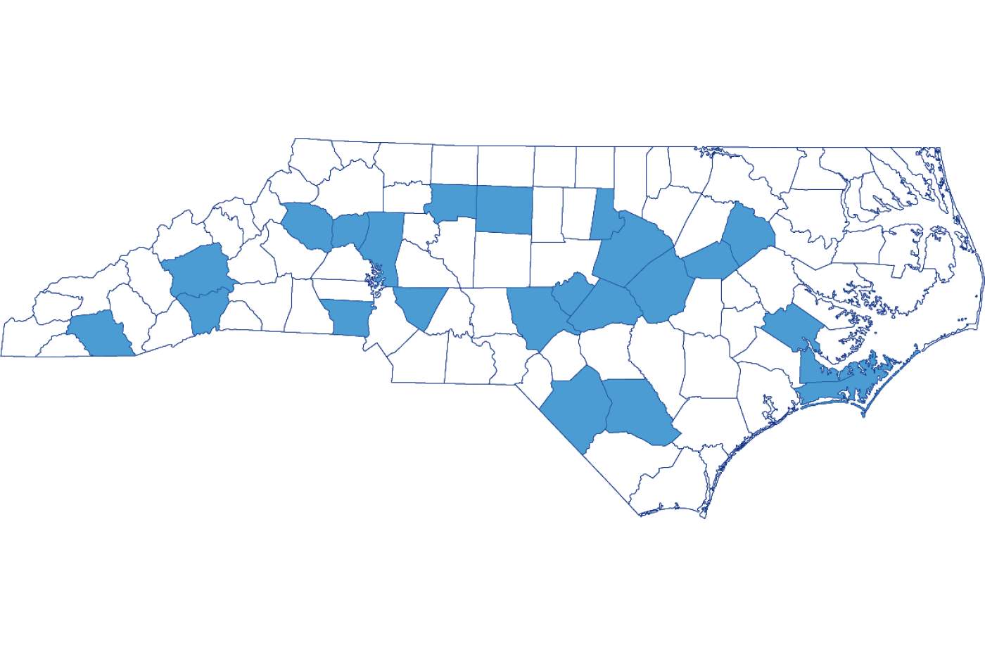 The Local Government Commission handled requests involving entities in the following counties: Alexander, Bladen, Buncombe, Cabarrus, Caldwell, Carteret, Craven, Durham, Edgecombe, Forsyth, Gaston, Guilford, Harnett, Henderson, Iredell, Johnston, Lee, Macon, Moore, Robeson, Wake and Wilson.