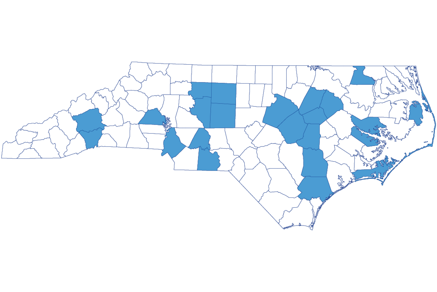 The Local Government Commission handled requests involving entities in the following counties: Anson, Beaufort, Buncombe, Carteret, Catawba, Dare, Davidson, Duplin, Edgecombe, Forsyth, Guilford, Henderson, Hertford, Johnston, Mecklenburg, Nash, Pender, Randolph, Stanly, Wake, Wayne and Wilson.