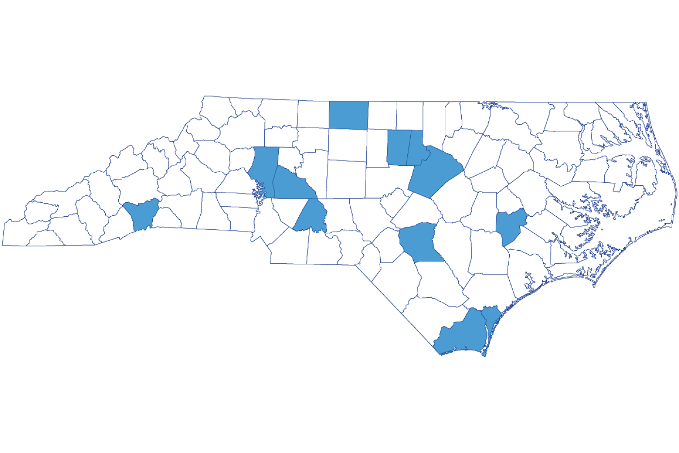 The Local Government Commission handled requests involving entities in the following counties: Brunswick, Cumberland, Durham, Henderson, Iredell, Lenoir, New Hanover, Orange, Rockingham, Rowan, Stanly and Wake.