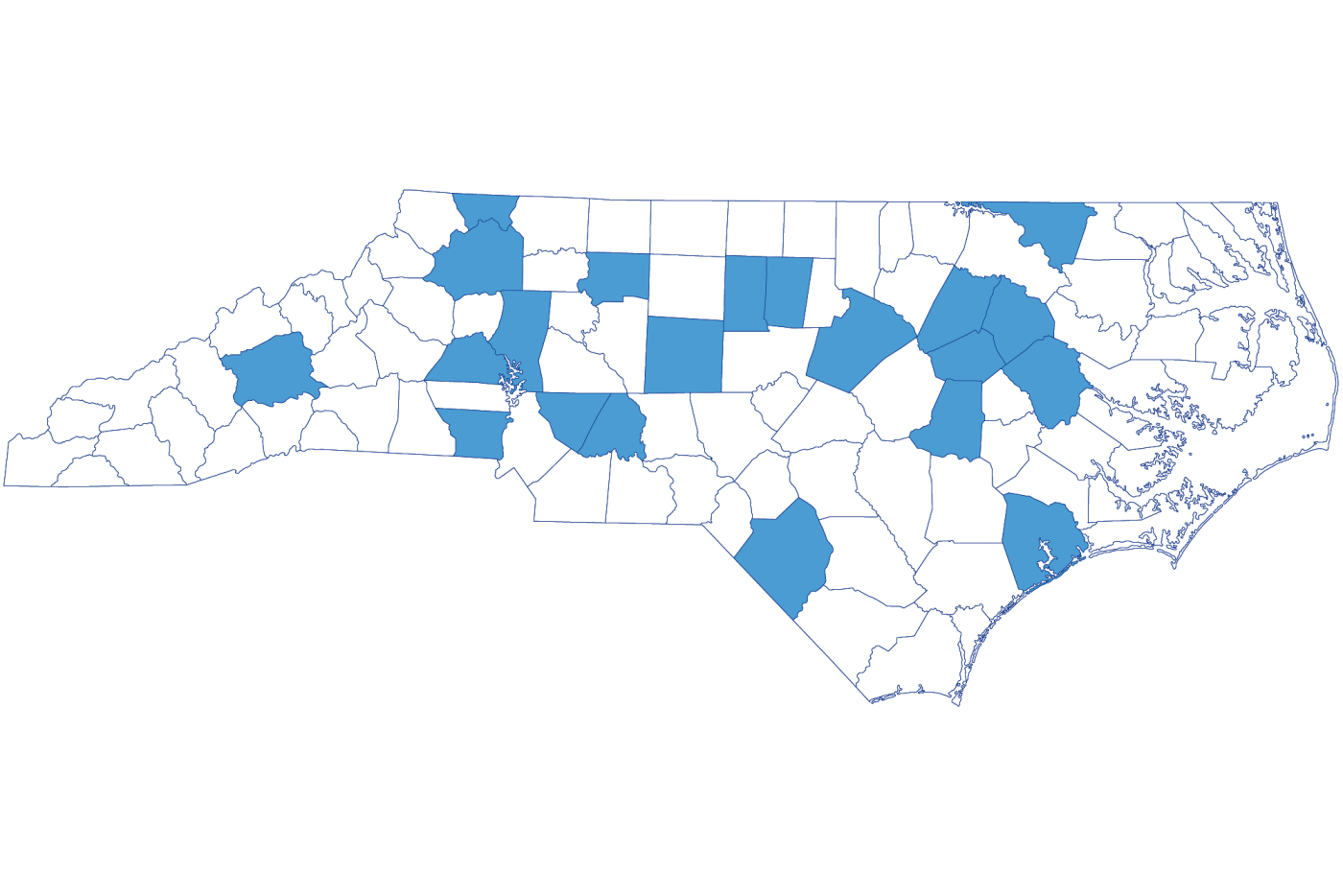 The Local Government Commission handled requests involving entities in the following counties: Alamance, Alleghany, Buncombe, Cabarrus, Catawba, Edgecombe, Forsyth, Gaston, Iredell, Nash, Northampton, Onslow, Orange, Pitt, Randolph, Robeson, Stanly, Wake, Wayne, Wilkes and Wilson