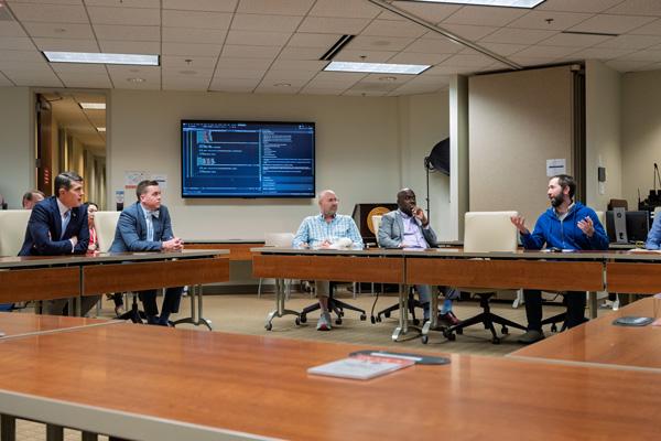 People attending AI training